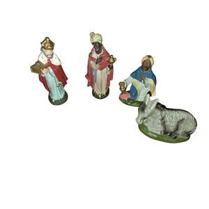Vintage Three Wise Men and Donkey For Nativity Japen